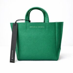 Ampersand As Apostrophe Micro Tote Emerald Green | NWT 100% Leather $462 Retail